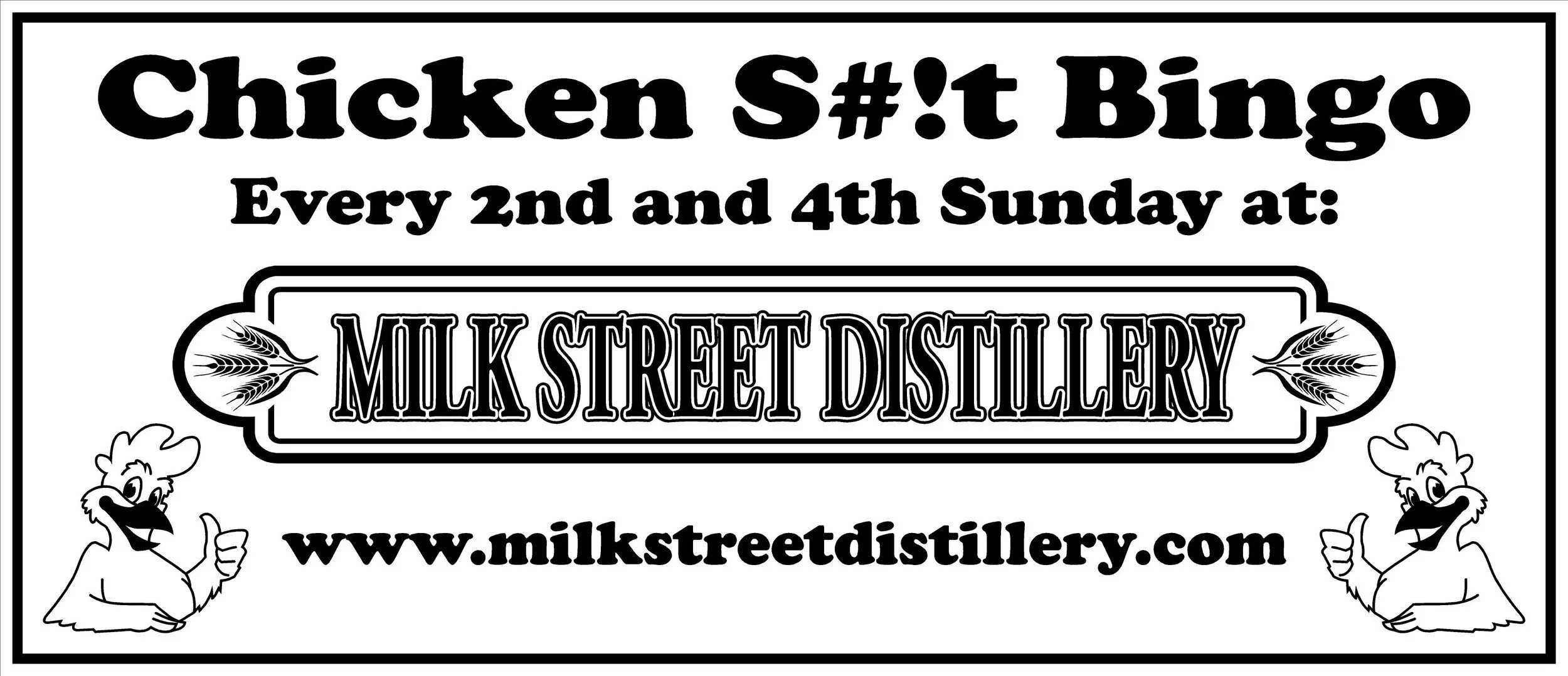 The numbered chicken-bingo pen, the photograph on the distillery’s listing.