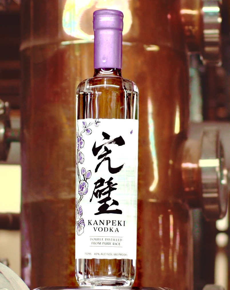Kanpeki rice vodka bottle.